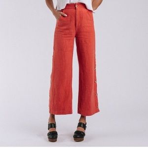 Pink/salmon wide length pants